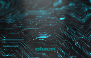 Data connection with Cluen's logo